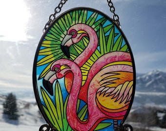 Petite Flamingos - Wind Chime/Sun Catcher