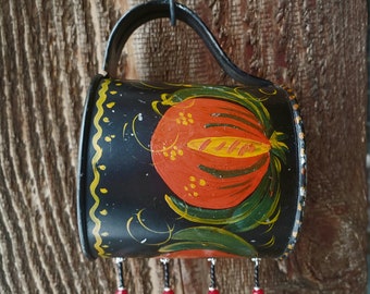 Folk Art Painted Cup Wind Chime