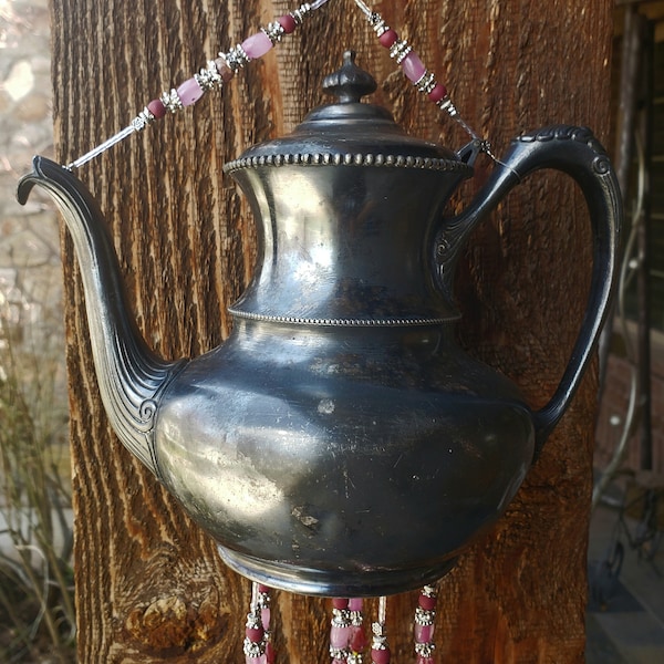 Iridized Baroque Teapot Wind Chime
