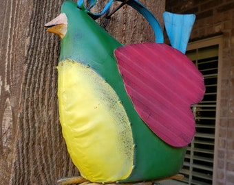 Colorful Love Bird - Watering Can Wind Chime