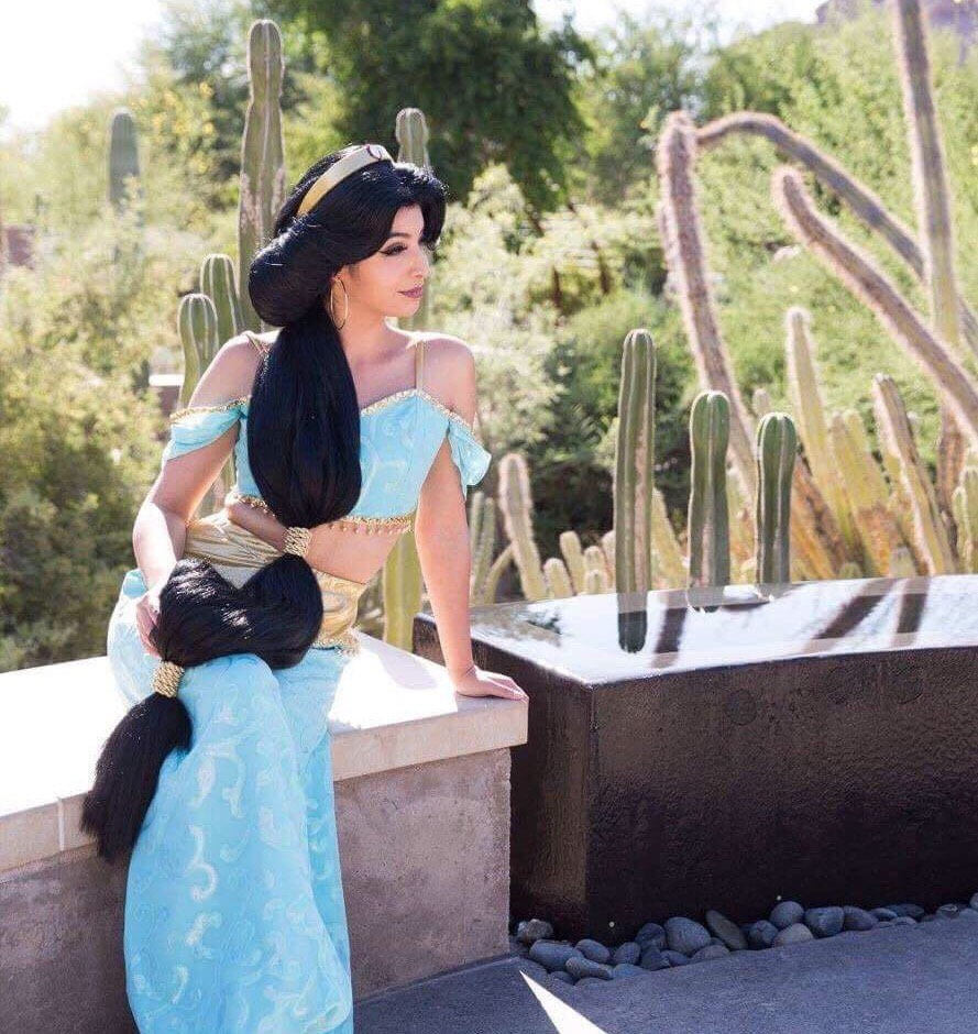 Princess Jasmine Costume Wig Budget Version A True Etsy