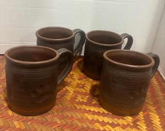 vintage Maskwa Ridge collection stoneware coffee mug made by Big Sky Carvers. Set includes 4 mugs/ cups