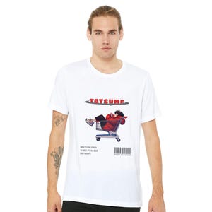 Tatsume Shopping Cart Anime Shirt - Premium Unisex T-Shirt mit Rundhalsausschnitt | Bella + Canvas 3001