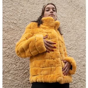 Real Rex Fur Coat / Jacket in Small - Brand New / Luxury Gift