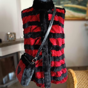 Special Offer - Real Mink Fur Vest in Medium with Mink Fur Bag Gift - Luxury Gift - Brand New