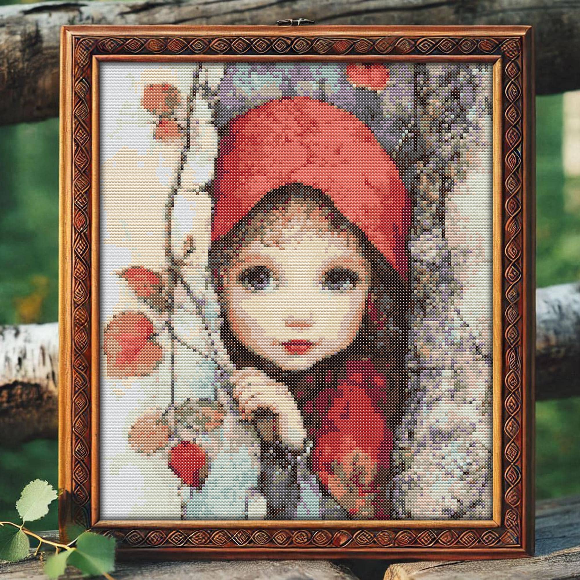 赤ずきんのクロスステッチパターン：おとぎ話の刺繍（PDF） - Etsy 日本