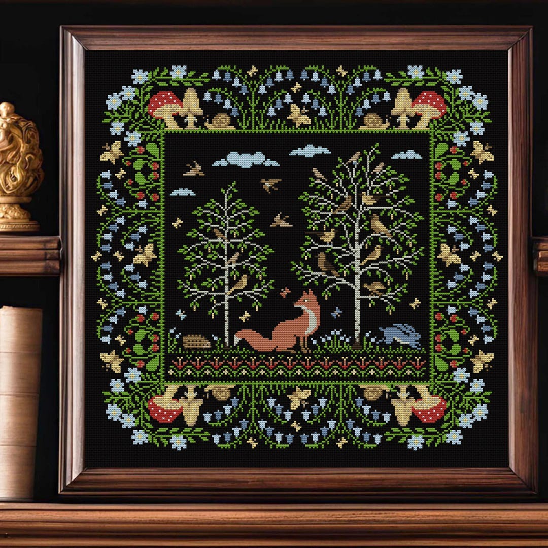 Tale Forest Cross Stitch Pattern: Slavic Folk Art (PDF Downloadable ...