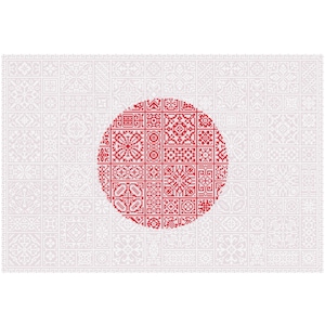 Cuadros de patchwork con diseño patriótico de la bandera de Japón, con diseño de Quaker Sampler Cross Stitch, gráfico contado en PDF, bandera japonesa
