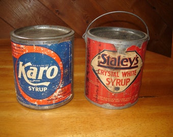 Antique Karo Syrup Pails