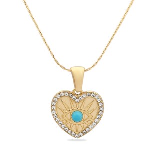 Collier oeil en pierre de zirconium