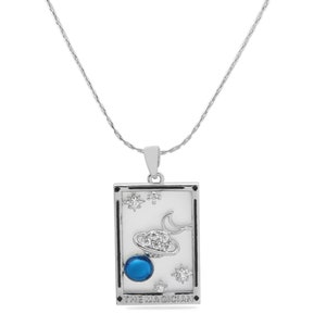 Collier carte de tarot magique, pendentif carte de tarot magique-idée cadeau de Noël, collier délicat, cadeau de la Saint-Valentin, cadeau d'anniversaire, cadeau d'amoureux pour elle