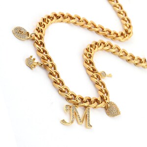 Collar de letras: collar con letras en forma de corazón y ojo, collar de letras personalizado, idea de regalo de Navidad, colgante de letras en forma de corazón, regalo de San Valentín.
