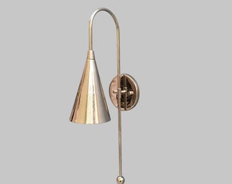 Handcrafted Single Light Vintage Brass Italian wall Lamp for Living Area, Unique Handmade Brass Wall Sconce light fixture