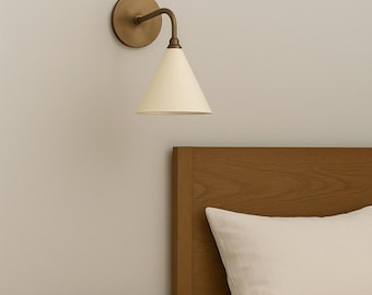 Handcrafted single Light Mid-Century brass wall lamp timeless elegance