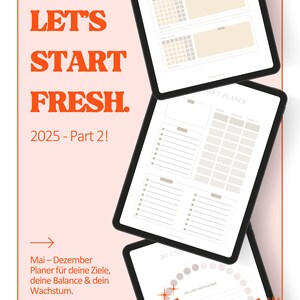 2025 Planner May–December | Digital monthly, weekly, daily, and goal planner | Self-reflection, habit tracker, and financial organization