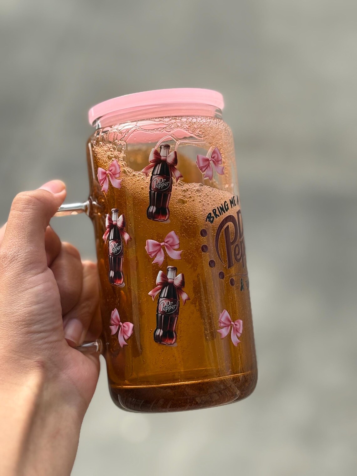 Dr. Pepper Snow Globe Tumbler 16oz – Dr.pepper Cup With Straw, Shimmer ...