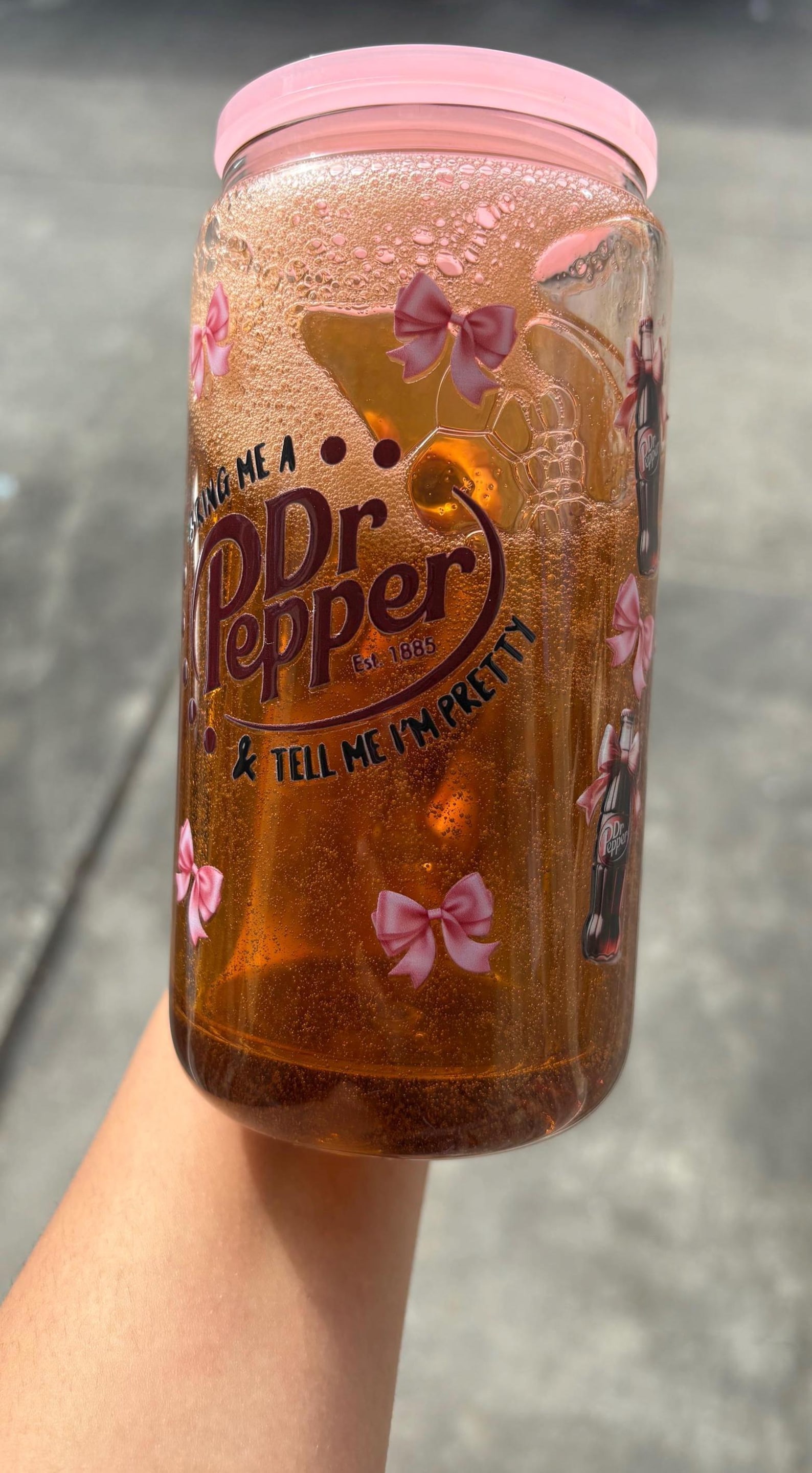 Dr. Pepper Snow Globe Tumbler 16oz – Dr.pepper Cup With Straw, Shimmer ...