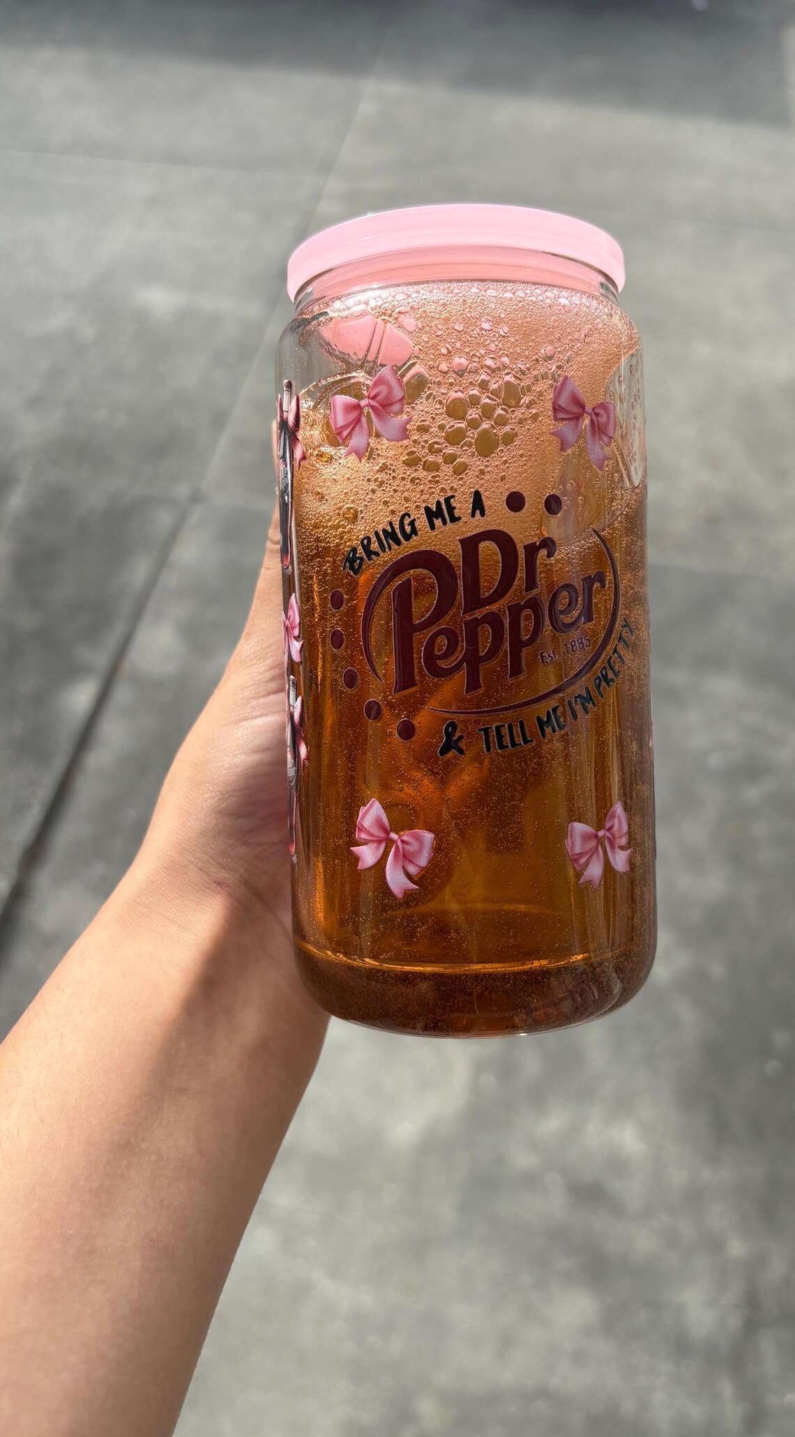 Dr. Pepper Snow Globe Tumbler 16oz – Dr.pepper Cup With Straw, Shimmer ...