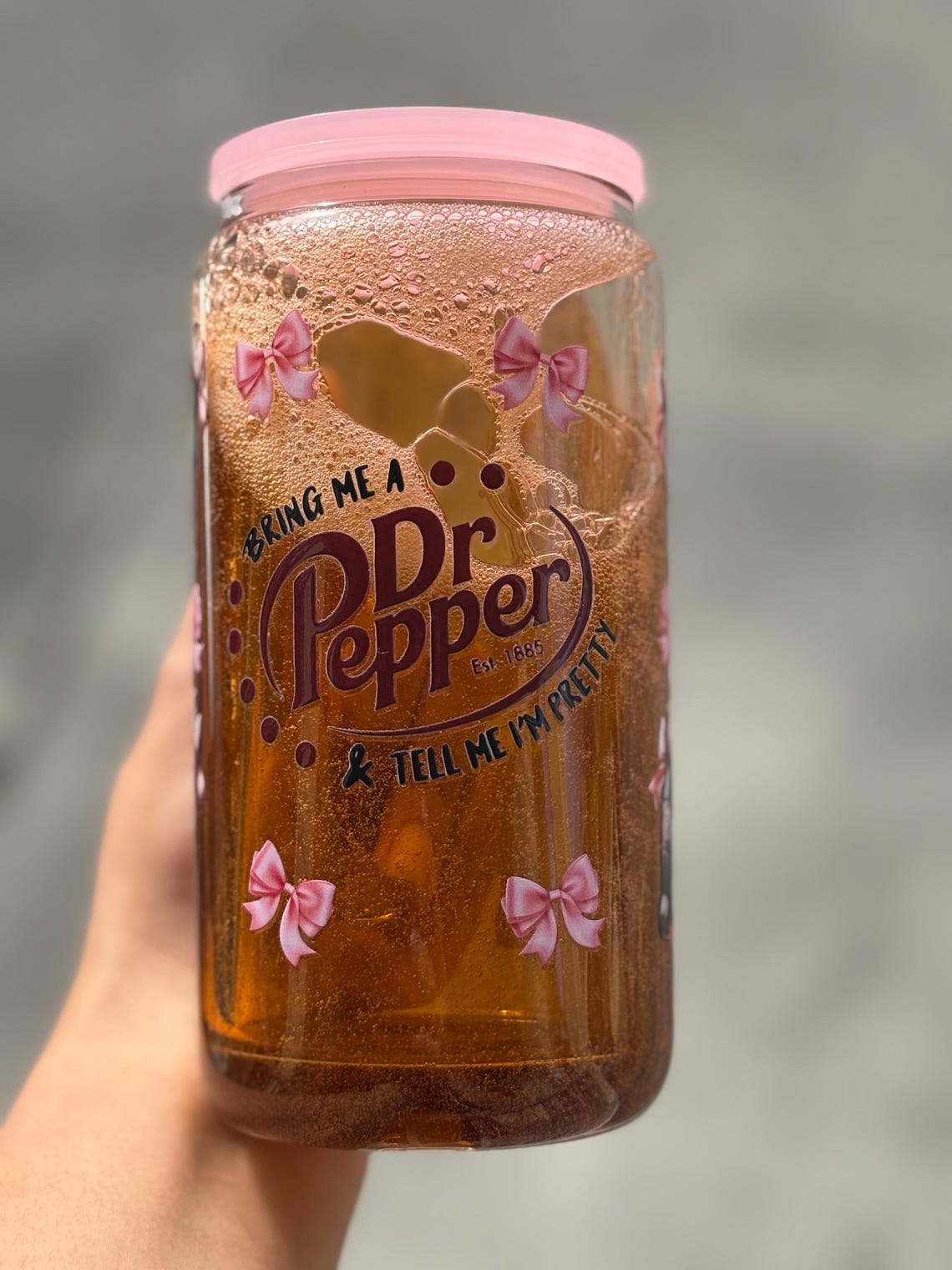 Dr. Pepper Snow Globe Tumbler 16oz – Dr.pepper Cup With Straw, Shimmer ...