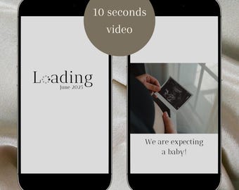 Vidéo d'annonce de grossesse | Modèle | Facile à modifier | Modèle Canva | Téléchargez et envoyez à vos amis/famille