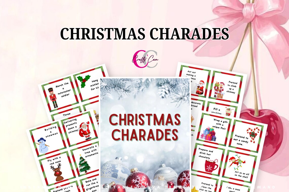 Christmas Charades Game: Printable Holiday Party Fun - Etsy