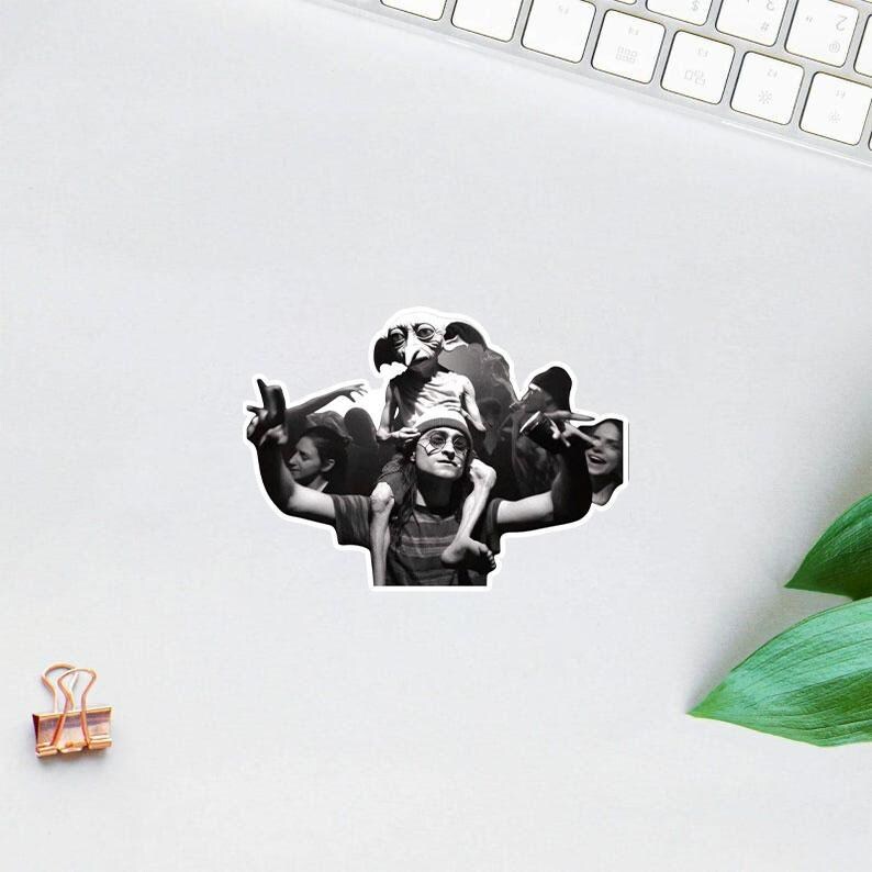 Funny Wizard Party Meme Sticker, Dark Magic Crowd Parody Vinyl Sticker ...