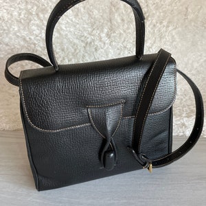 Vintage and Rare Loewe Black Leather Top Handle/shoulder/crossbody
