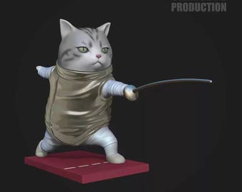 fencing cat, fencing figures, fencing, fencing decorations, fencing gifts