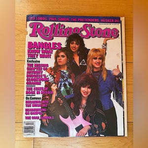 Vintage Girlcore Rolling Stone Magazine #496 Bangles Los Lobos 1987 NO LABEL
