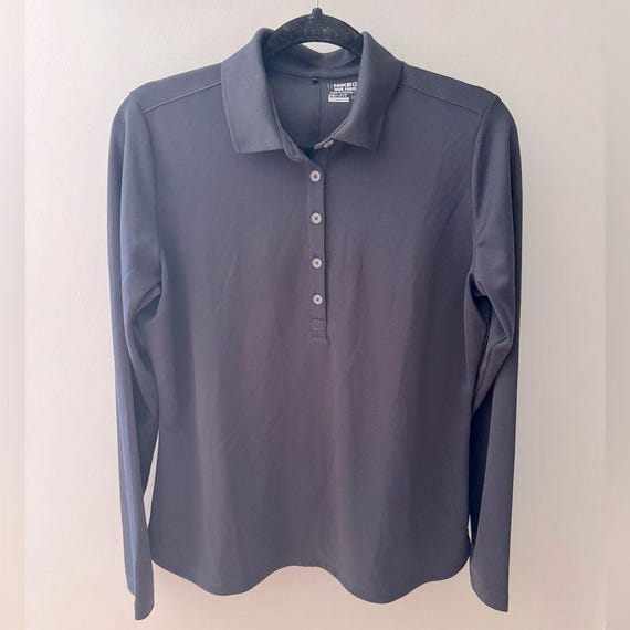 NIKE GOLF Women's Classic Black Dri-fit Performance Polo Long Sleeve Shirt  L - Etsy