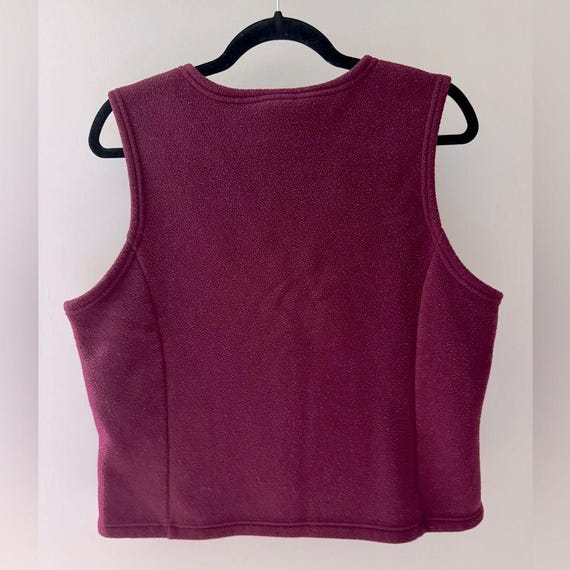 Outdoor Activewear Bean Burgundy Sleeveless Zip-up Polartec