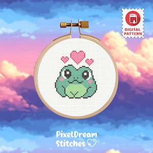 Frog Cross Stitch Pattern - Mini Chart (PDF for Pattern Keeper App!)