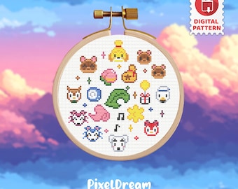 AnimalCrossing – Wzór do haftu krzyżykowego – Produkt cyfrowy – PDF