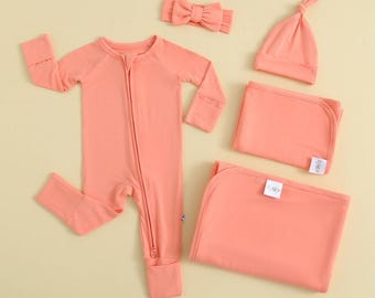 NICU Friendly Bamboo Accessible Zippered Romper and Accessories for Boys and Girls I Micro Preemies, Preemies, Newborns & NICU Babies