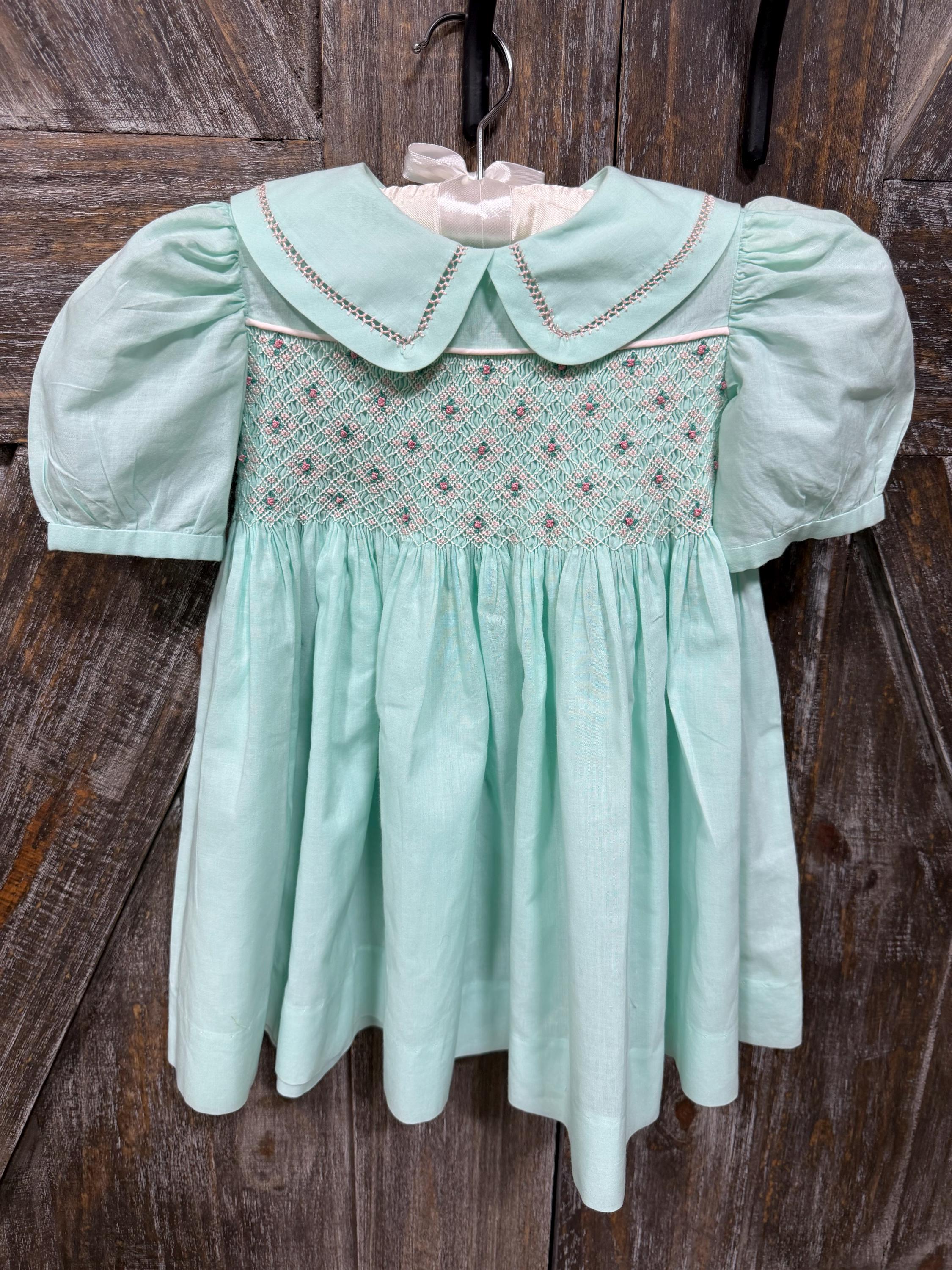 Mint Smocked Dress - Etsy