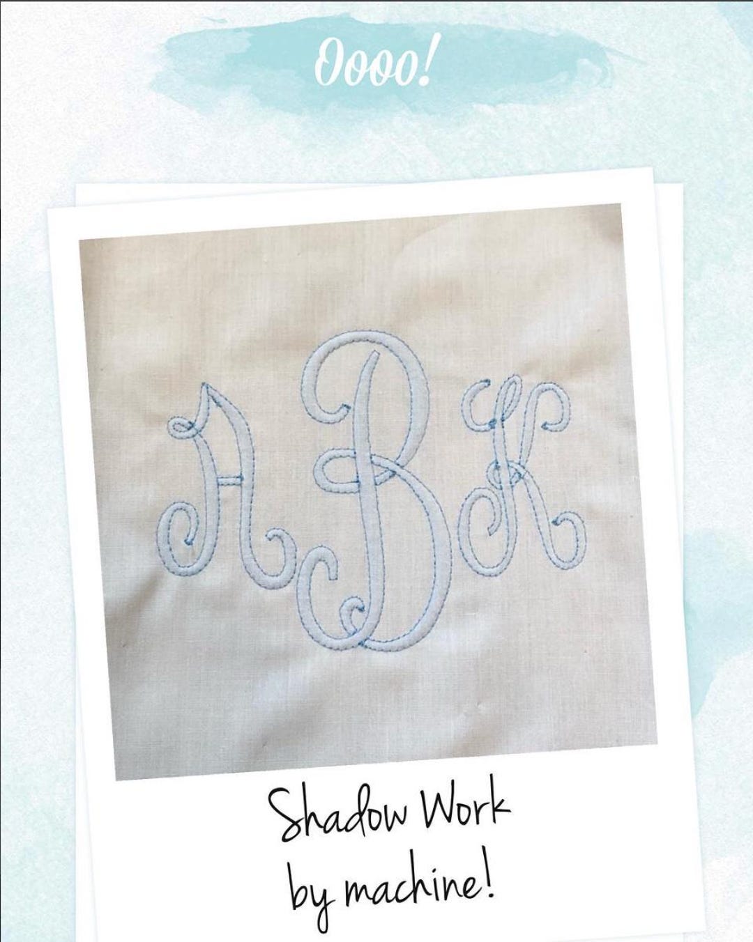 Shadow Work Machine Embroidery Script Monogram Collection - Etsy