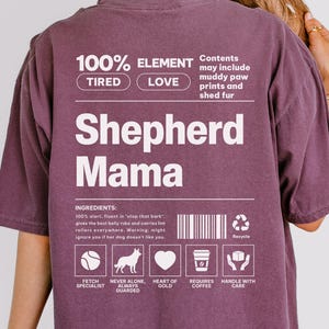 Shepherd Mama, Comfort Colors T-Shirt, Funny German Shepherd Owner, Dog Shirt, German Shepherd mom, German Shepherd Lover