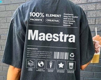 Funny Maestra Shirt, Spanish Teacher Gift, Bilingual Teacher Shirt, Bilingual Teacher Gift, Latin Teacher Appreciation Shirt, Back To School