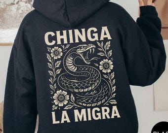 Chinga La Migra Hoodie, Immigrant Human Rights Sweater, Anti Deportation, No Human Is Illegal, Anti Ice Maga Fascism Crewneck