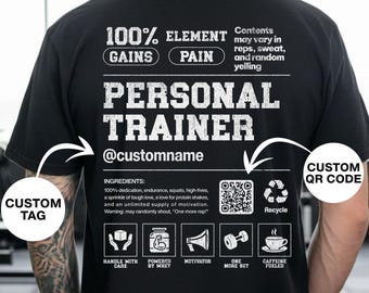 T-shirt personnalisé d'entraîneur personnel, chemise drôle de couleurs de confort de gymnase, cadeau de rat de gymnastique, t-shirt d'entraîneur unisexe, cadeau d'instructeur de forme physique