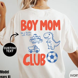 Custom Boy Mom Club Comfort Colors Shirt, Mama Tee, Mom of Boys T-Shirt, Gift for Mom