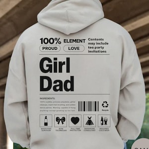 Funny Girl Dad Hoodie, Girl Dad Gift, Dad of Girls, Gift for Dad, Dad Sweatshirt, Pregnancy Announcement, Father's Day Gift, New Dad Hoodie