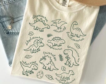Dinosaur Comfort Colors Shirt, Dinosaur Birthday Party T-Shirt, Dinosaur Mom Gifts, Birthday Gift Tee, Women Men Dinosaur Shirt