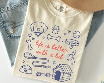 Labrador Retriever Comfort Colors T-Shirt, Dog Mom/Dad Gift