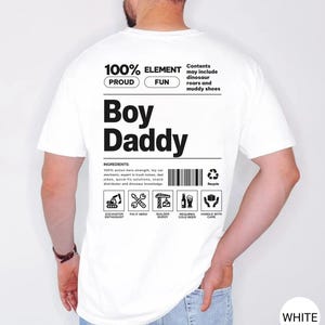 Comfort Colors® Custom Boy Dad Shirt, Funny Dad T-Shirt, Father's Day Gift for Him, Gifts for Dad, Cool Daddy Tee, New Dad Gift White