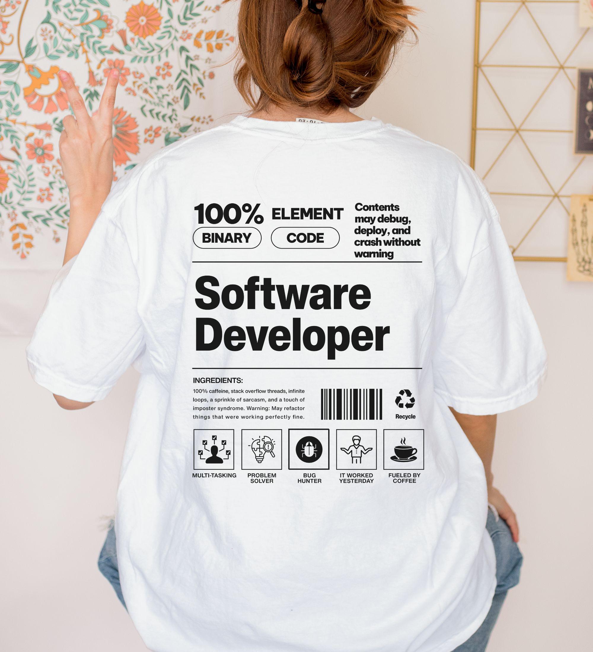 Software Developer Definition Comfort Colors T-shirt, Programmer Coding ...