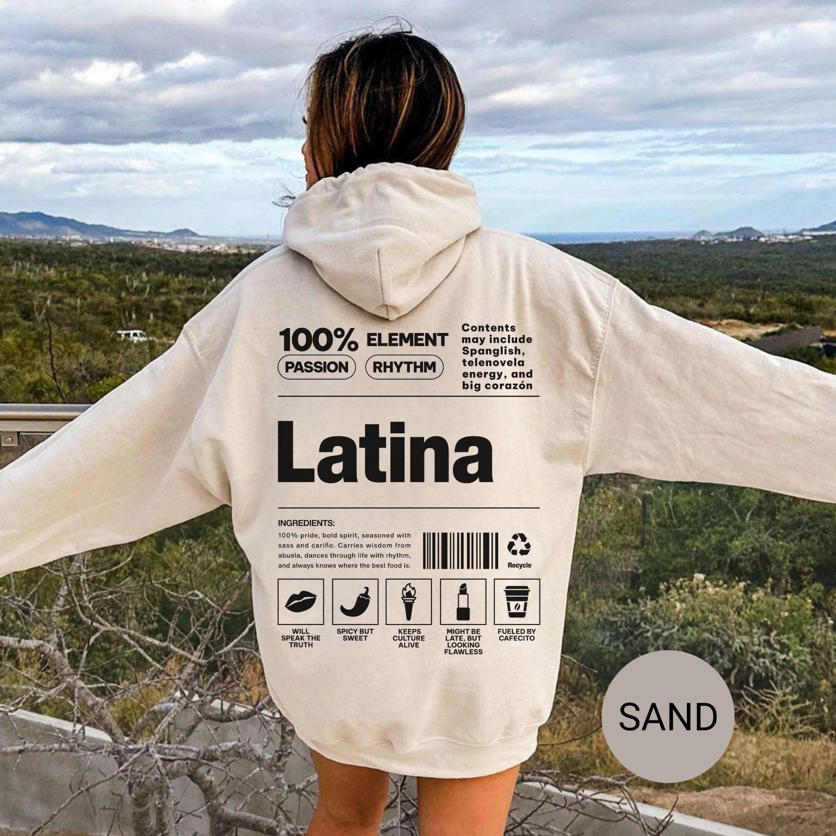 Proud Latina Hoodie, Funny Mexican Mom Hoodie, Big Corazon, Cafecito, Spicy But Sweet Latina Sweater, Mexican Sweater, Chicana Sweaters