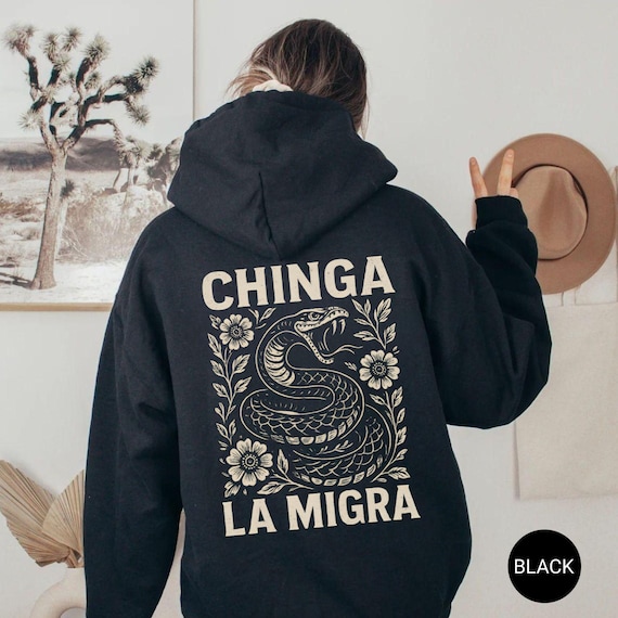 Chinga La Migra Hoodie, Immigrant Human Rights Sweater, Anti Deportation, No Human Is Illegal, Anti Ice Maga Fascism Crewneck
