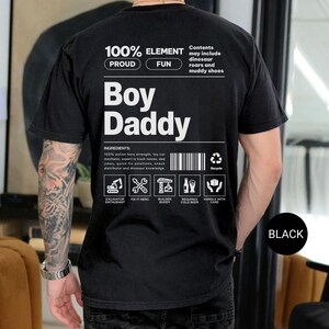 Comfort Colors® Custom Boy Dad Shirt, Funny Dad T-Shirt, Father's Day Gift for Him, Gifts for Dad, Cool Daddy Tee, New Dad Gift Black