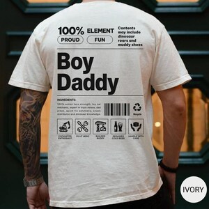 Comfort Colors® Custom Boy Dad Shirt, Funny Dad T-Shirt, Father's Day Gift for Him, Gifts for Dad, Cool Daddy Tee, New Dad Gift Ivory